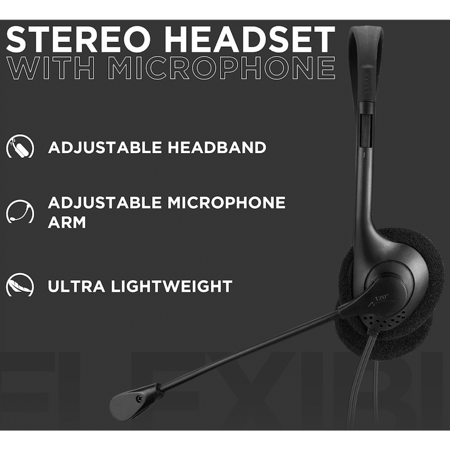 Volkano Chat 2 Stereo Headset with Boom Microphone