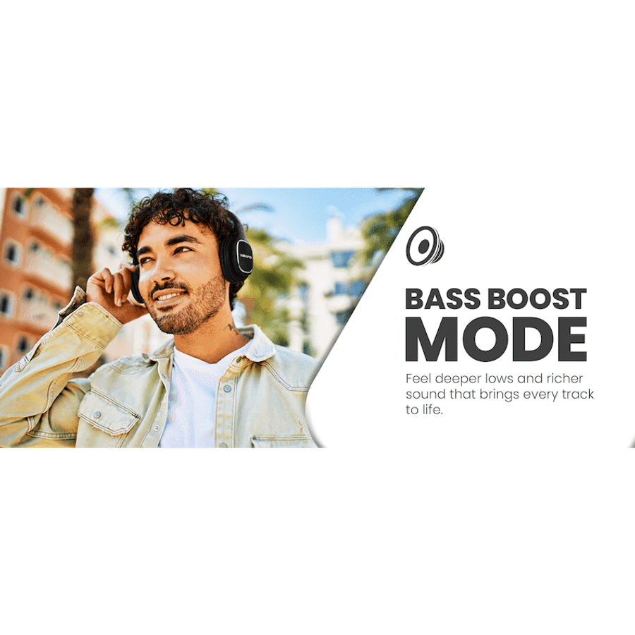 Volkano Phonic Series Bluetooth Full Size Headphones - Black