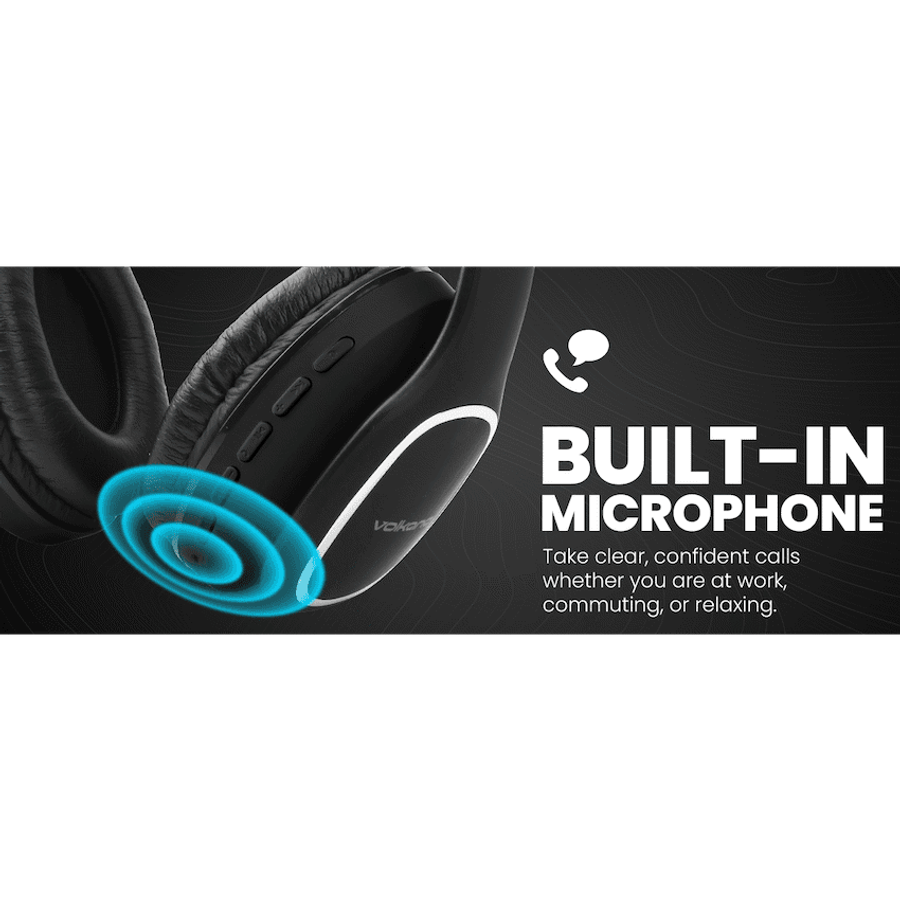 Volkano Phonic Series Bluetooth Full Size Headphones - Black