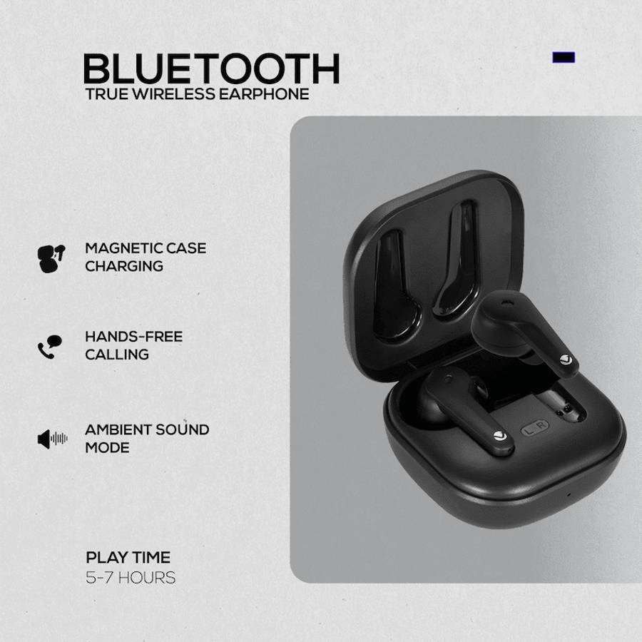 Volkano Silento ANC Series True Wireless + Charging Case - Black