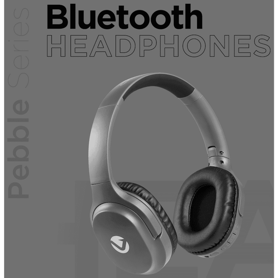 Volkano Pebble Series Bluetooth Headphones - Dark Grey