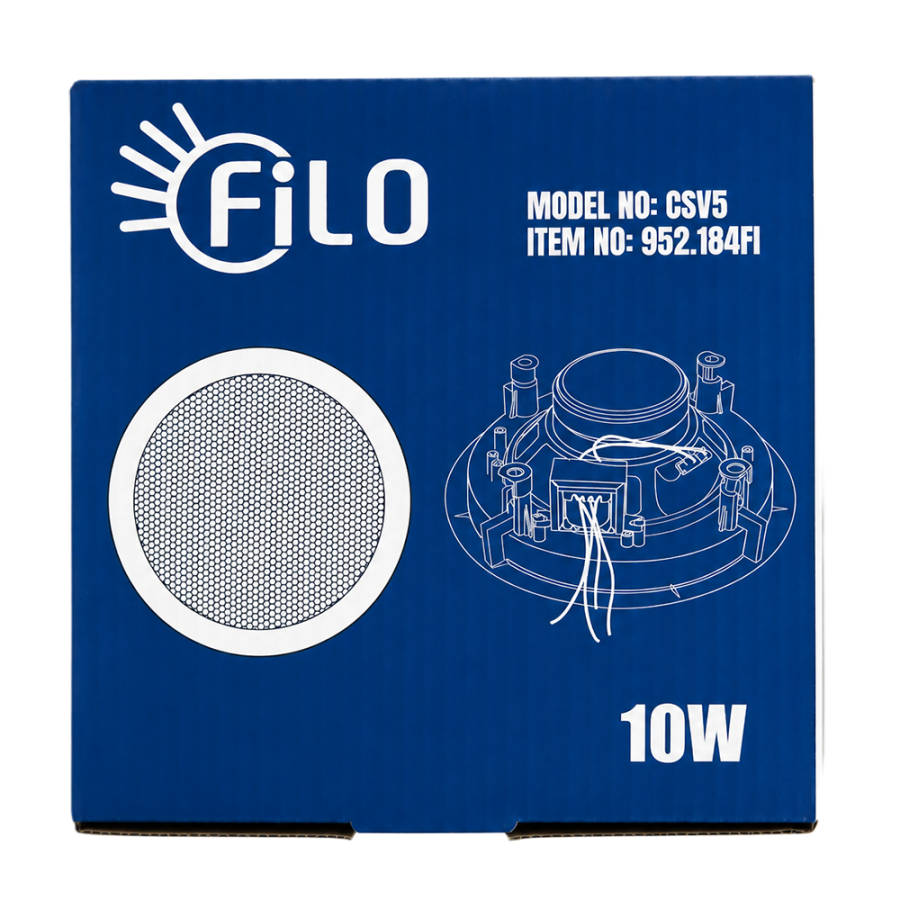FILO CSV5 CEILING SPEAKER 5.25INCH WHITE 10W 100V