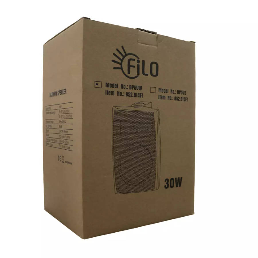 FILO BP5VW PASSIVE WALL MOUNT SPEAKER 5.25INCH WHITE 30W 100V