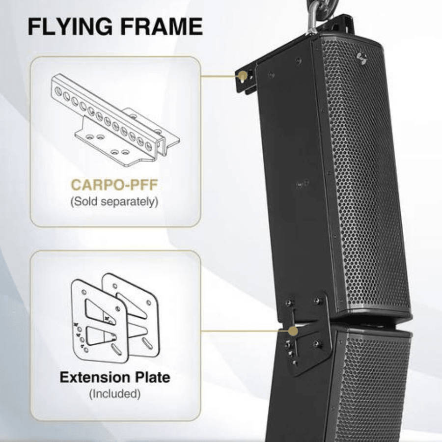 Sound Town CARPO-P3B Passive Column Line Array Speaker - Pair