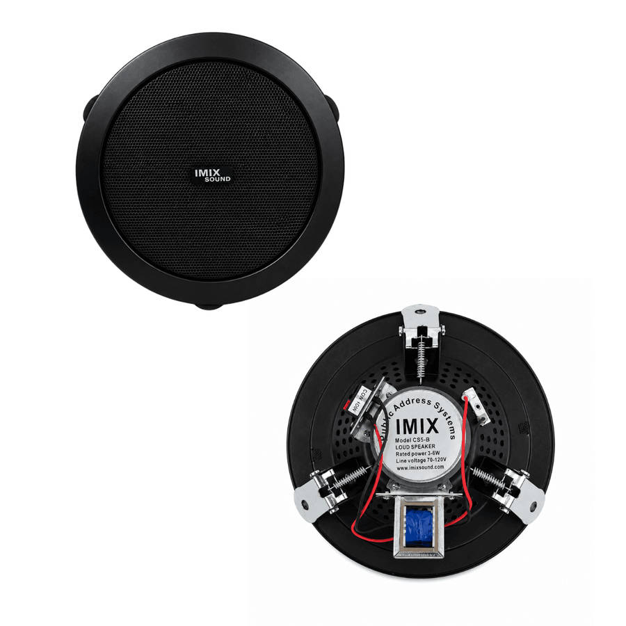 Imix Sound CS5-B Ceiling Speaker (Public Address System) Black