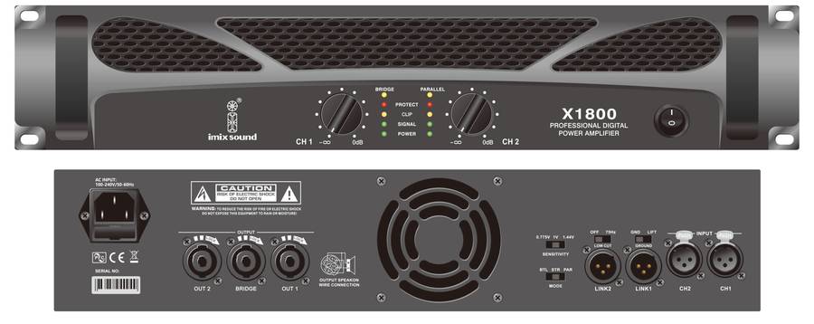 Imix X1800 2 Channel Power Amplifier