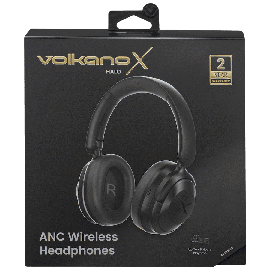 VolkanoX Halo ANC Bluetooth Headphone - Black