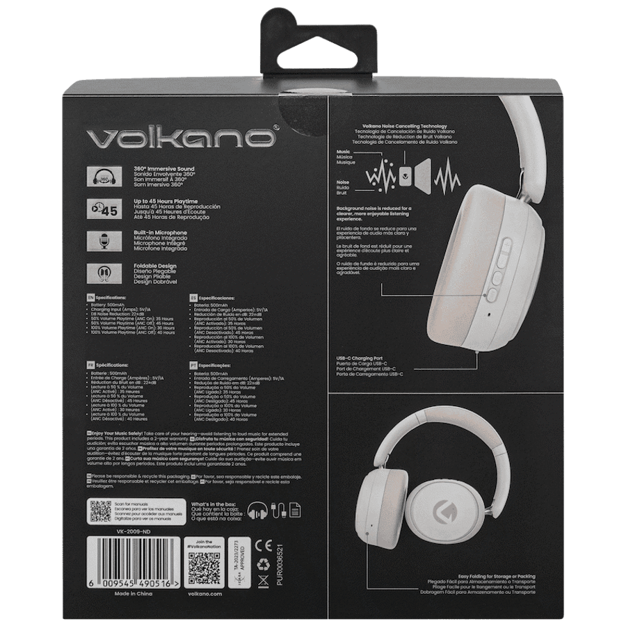 Volkano Lexi Bluetooth Headphone with ANC - Nude