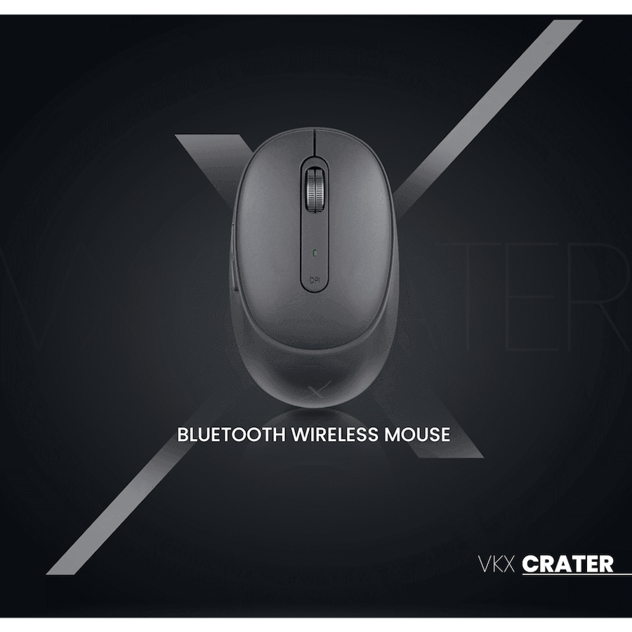 VolkanoX Crater Bluetooth Wireless Mouse - Graphite