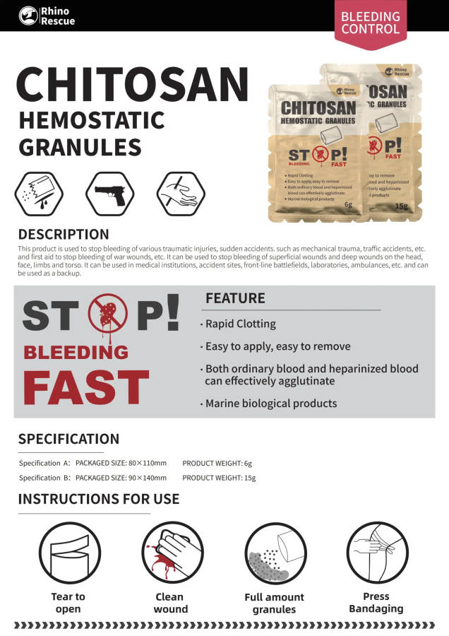 Rhino Rescue Hemostatic Granules