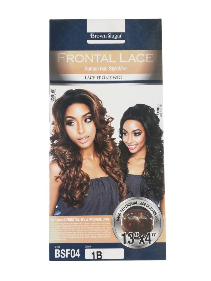 Brown Sugar Color 1B Natural black Synthetic Lace Front Wig