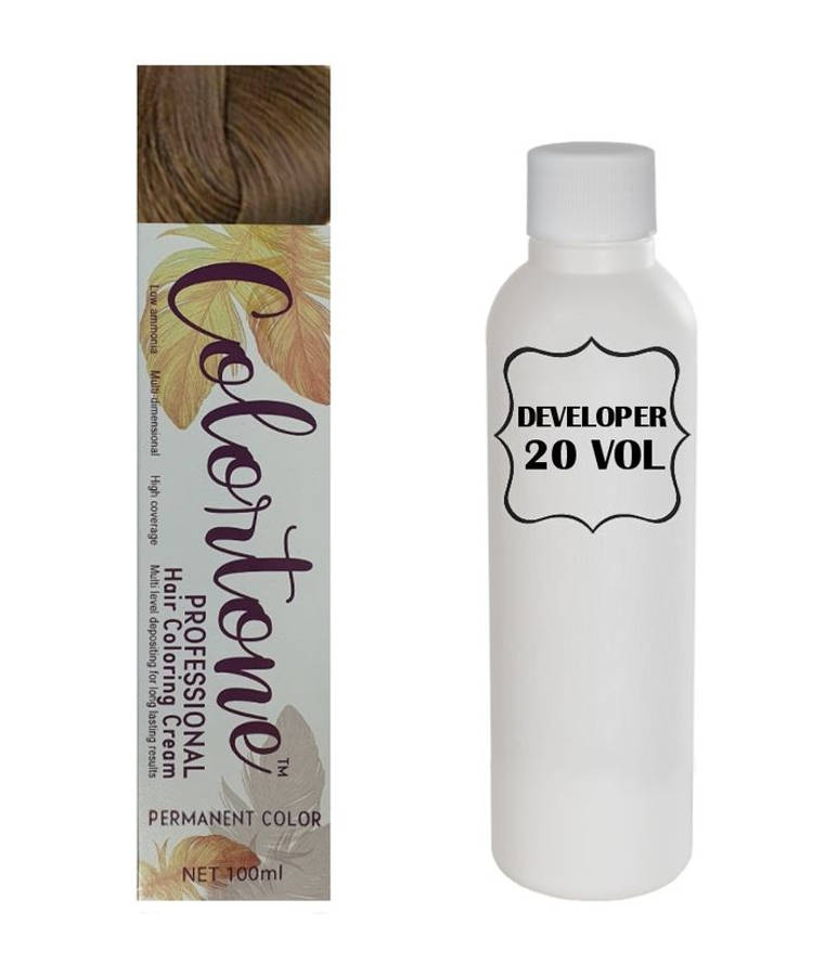 Colortone Professional Hair Dye Tint Double Coverage Coloring Cream - 7.0 Blonde