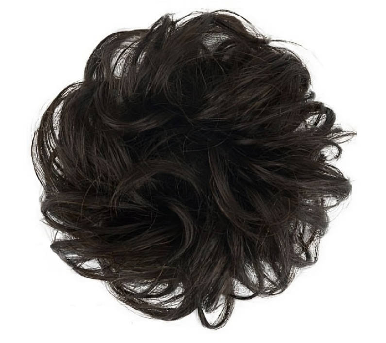 XL 100% Brazilian Remy Human Hair Scrunchie - 2 Dark Brown