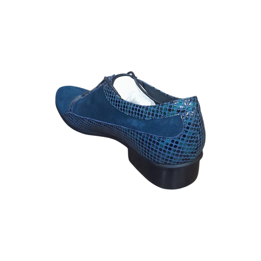 Blue Suade and Scale Smart-Wear Sneakers