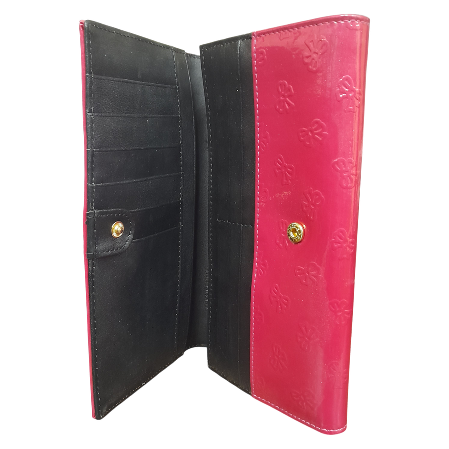 Hot Pink Black Ribbon Clutch