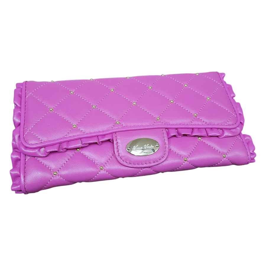 Pink and Gold Diamond Studded Clutch Purse