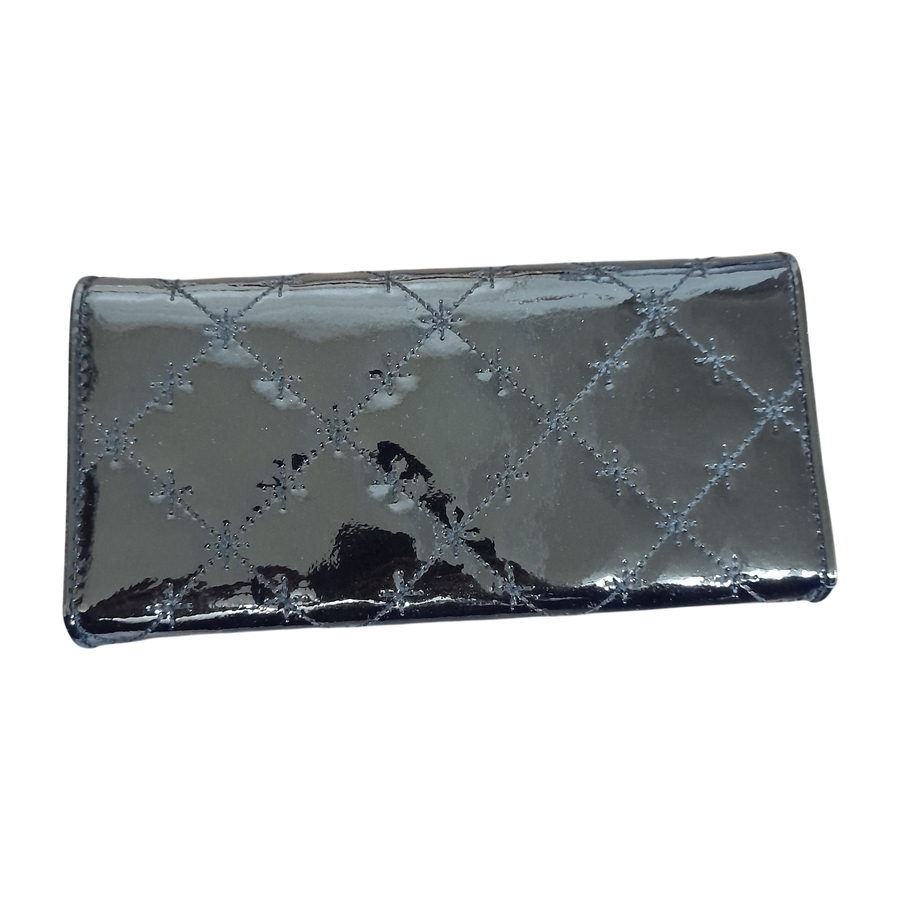 Black and Gold Studded Diamond Press Clutch