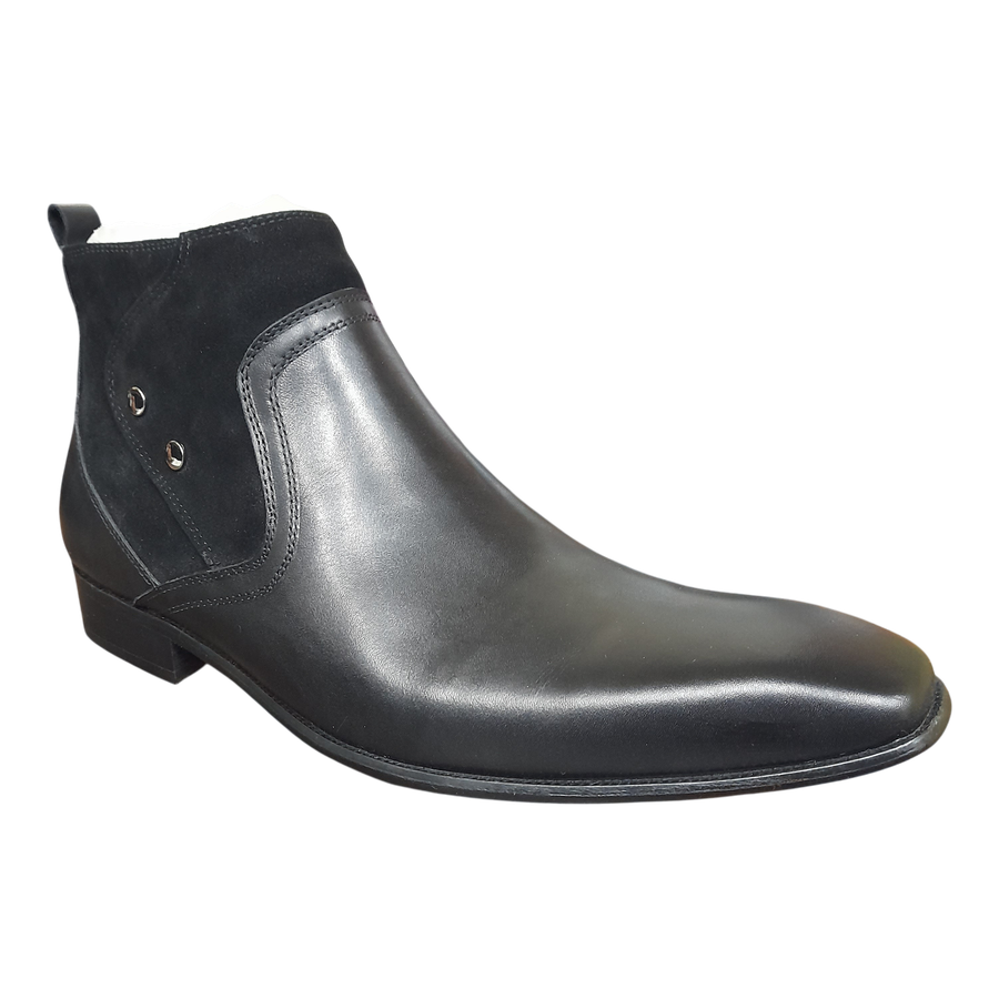 Silver Studded Black Chukka Boots