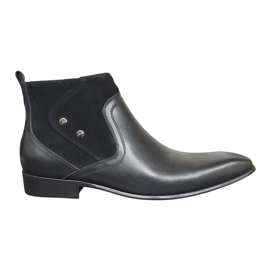 Silver Studded Black Chukka Boots