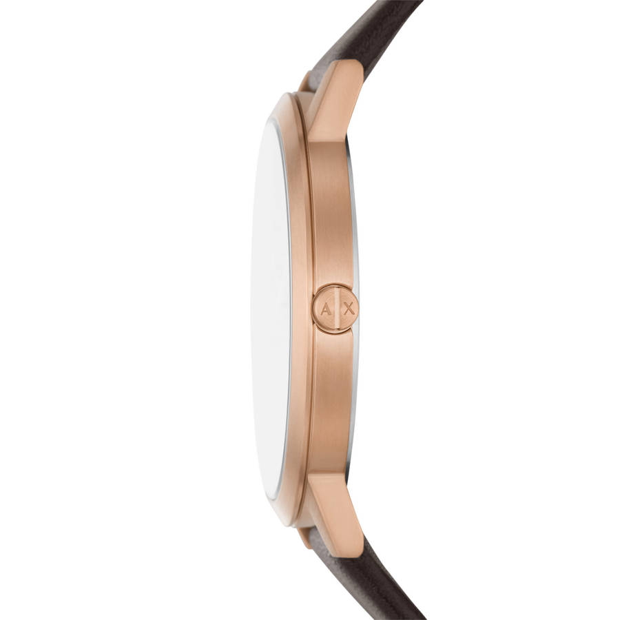 Armani Exchange Rose Gold and Leather Men's Watch (ax2873) - Dale Collection 40 mm