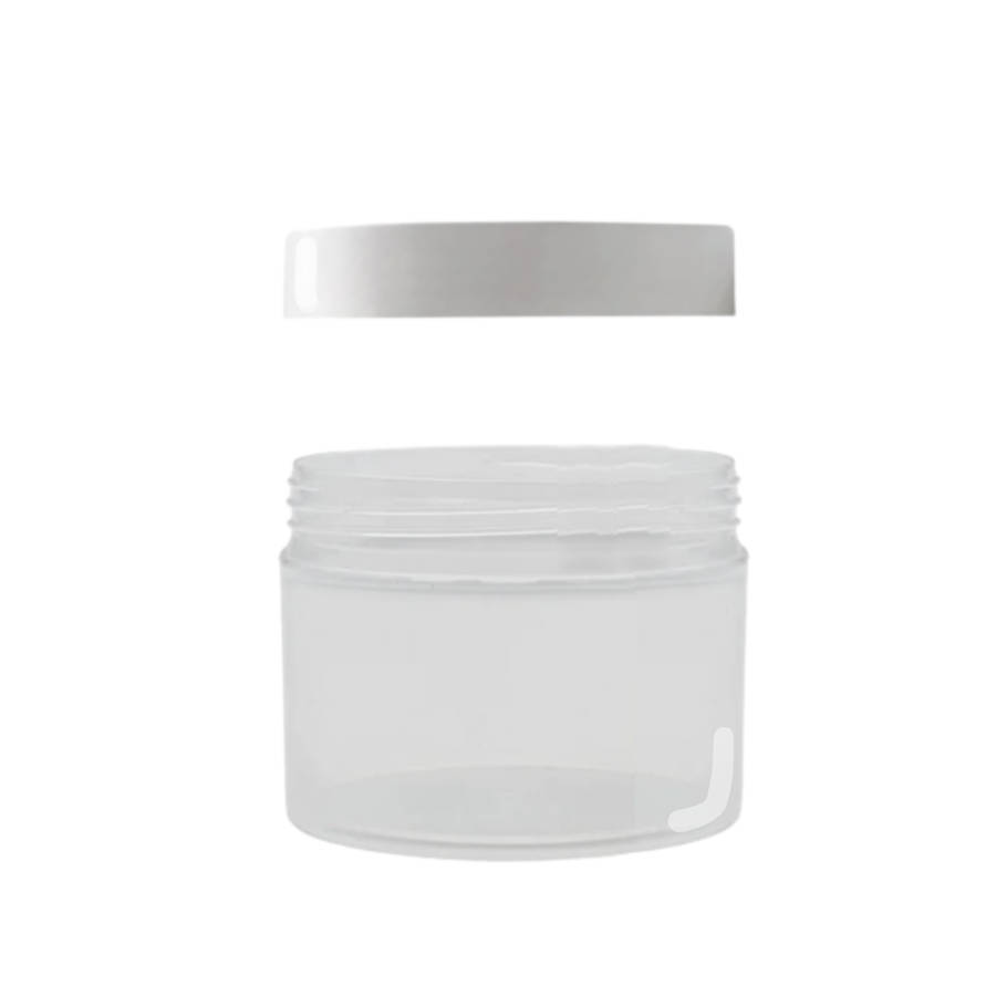 Clear Jar with White Lid - 250ml