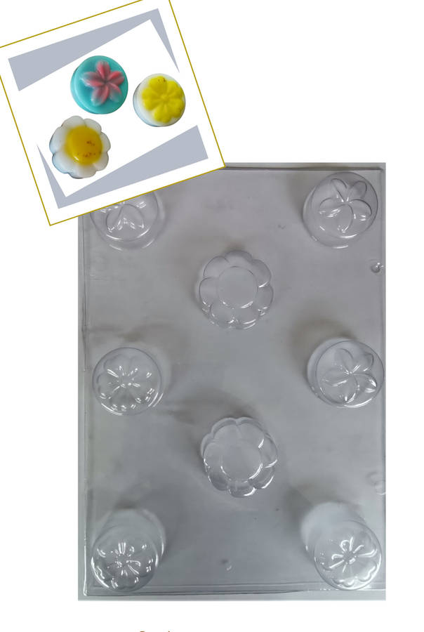 SB100 - Assorted Guest Soap Flowers Mould - 40g - PVC