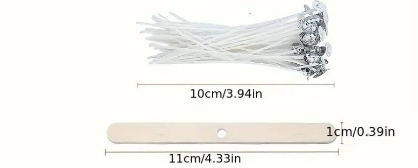 Pre-Waxed Candle Wick Set - 58pcs