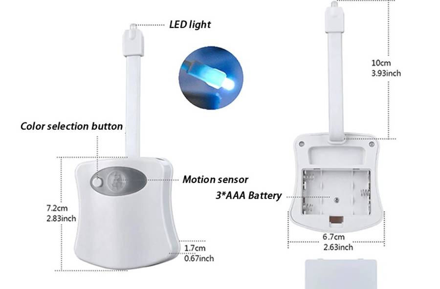Motion Sensing Toilet bowl light