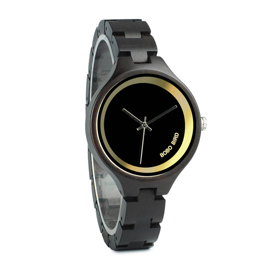 BOBO BIRD Swan Watch Black