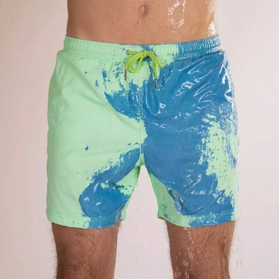 Green colour changing swimwear