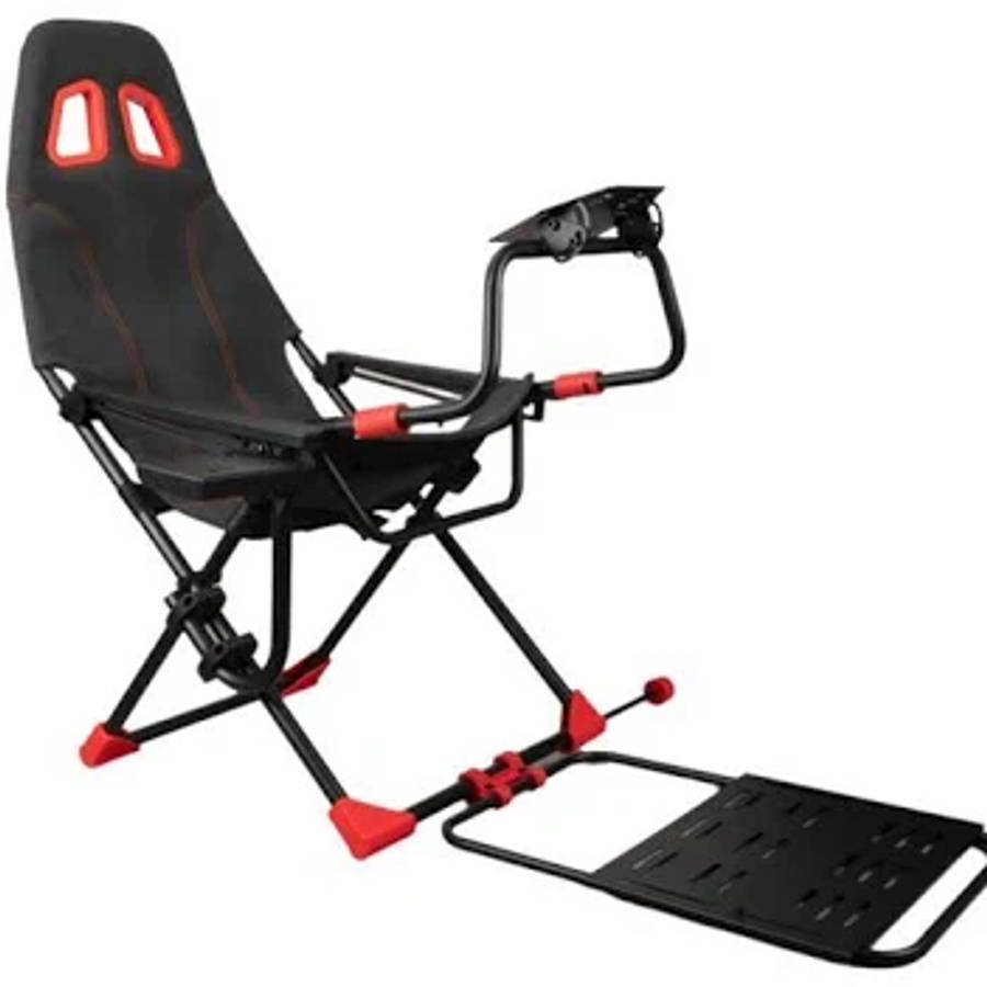 Racing Simulator Cockpit Foldable Racing Wheel Stand with Seat Racing Chair