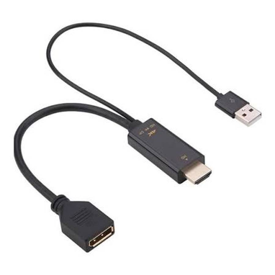 HDMI to DisplayPort Adapter Cable Black
