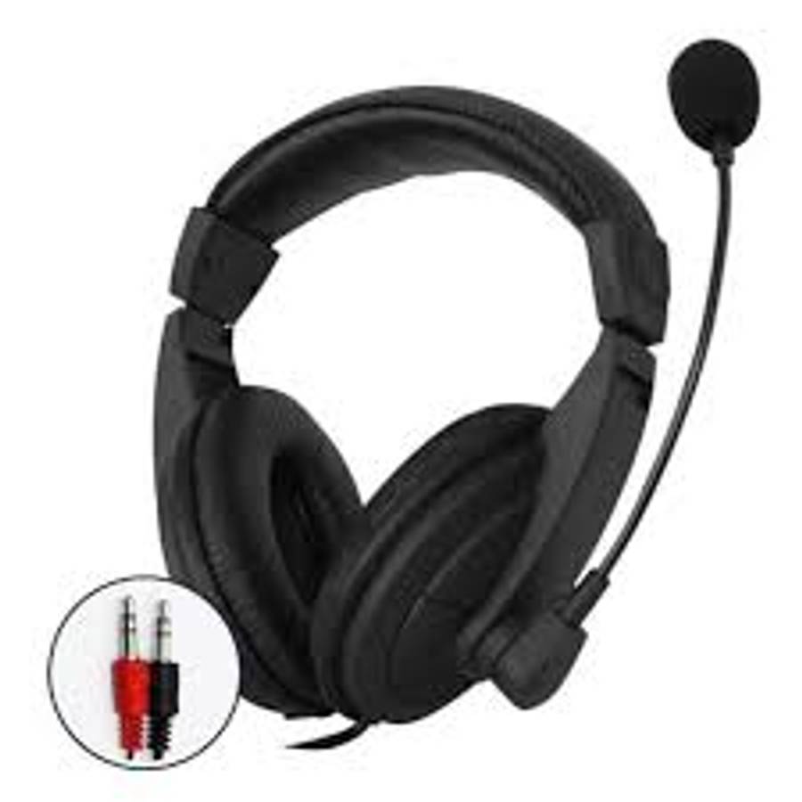 Soft Padded Low Noise Density Stereo Headset with Mouthpiece Mic