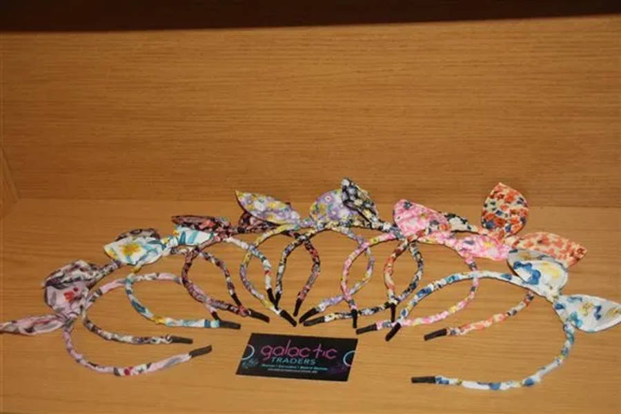 Floral Hair Bow Alice Band R5 EACH