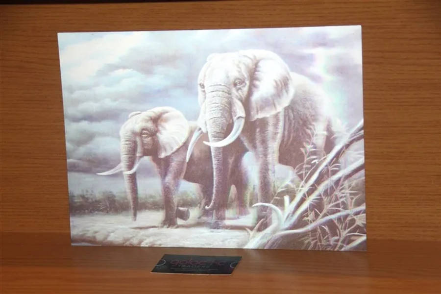 3D Grey Elephants image