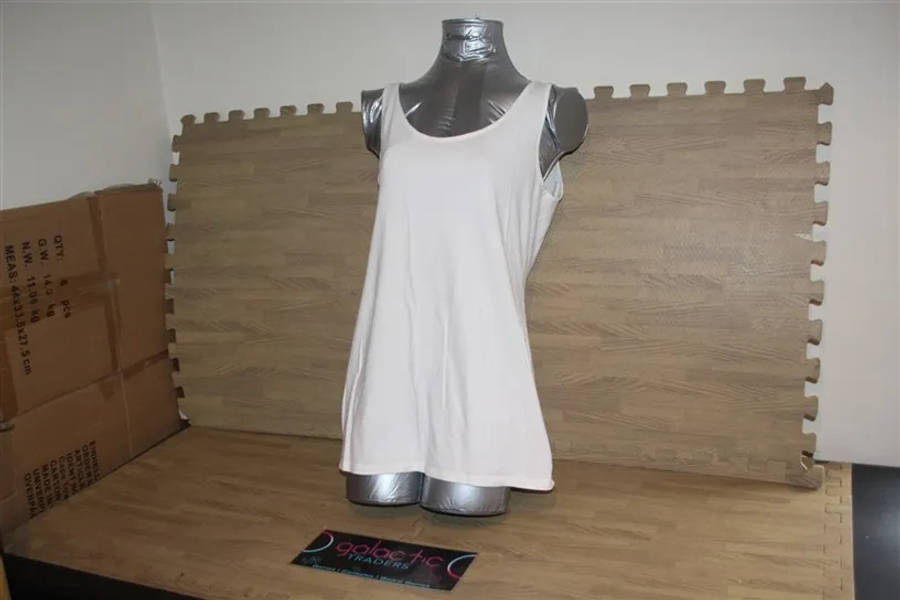 White cotton Tank top, Size XL
