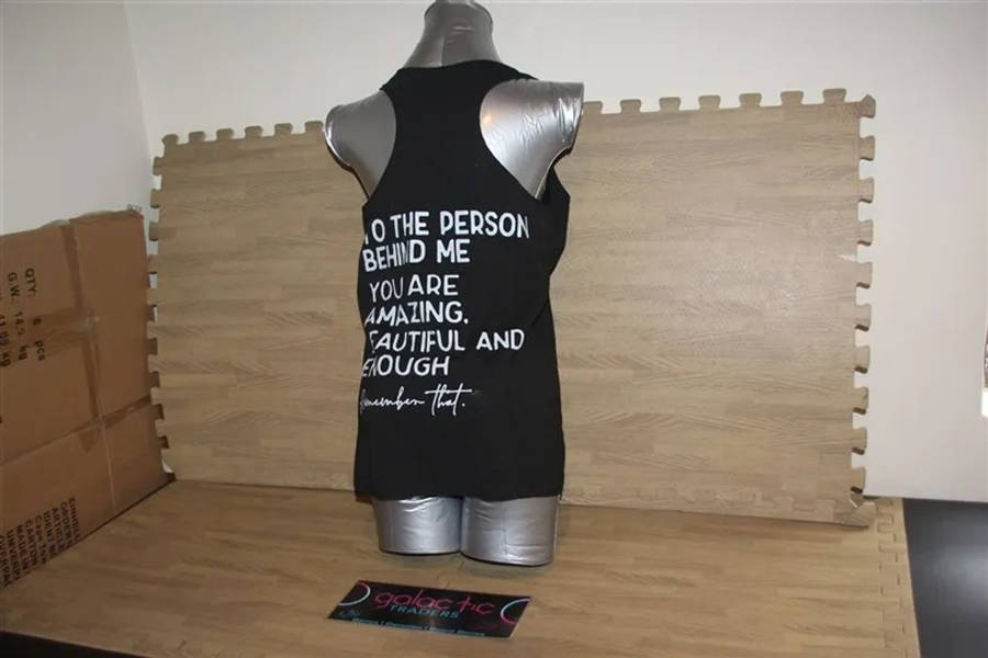 Cotton Black tank top, Size Small