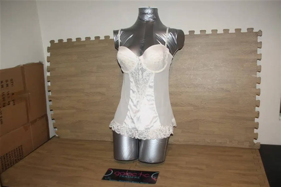 White cotton lace lingerie, size small, cup size 34D