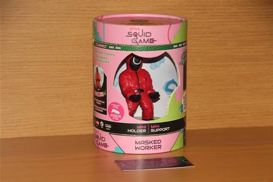 Mini Cellphone Holder Squid Game Masked Guard Worker