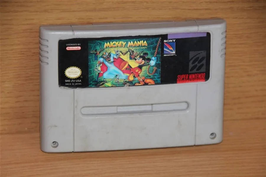 Retro Super Nintendo SNES Mickey Mania Game Cartridge