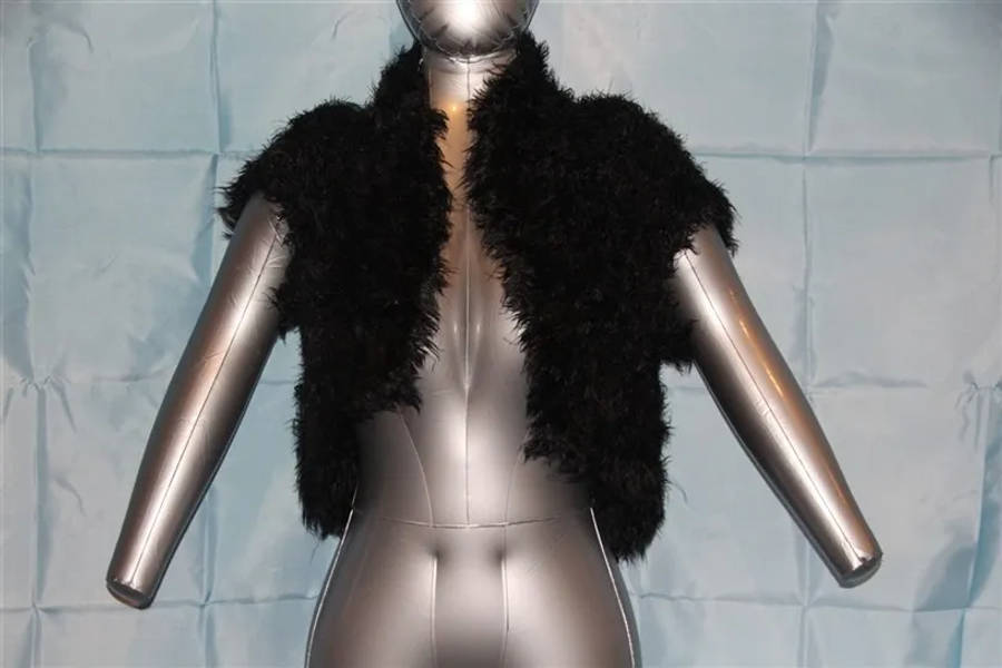 Faux Fur Cotton Polyester Bolero Shawl