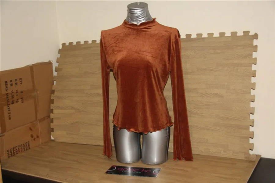 Brown High Necked Long Sleeve, Size Small