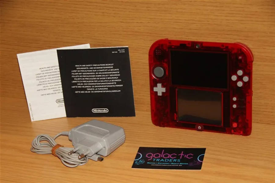 Transparent Red Nintendo 2DS Console