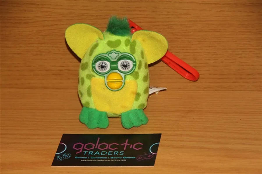 Green Lepard Print Furbie Keychain