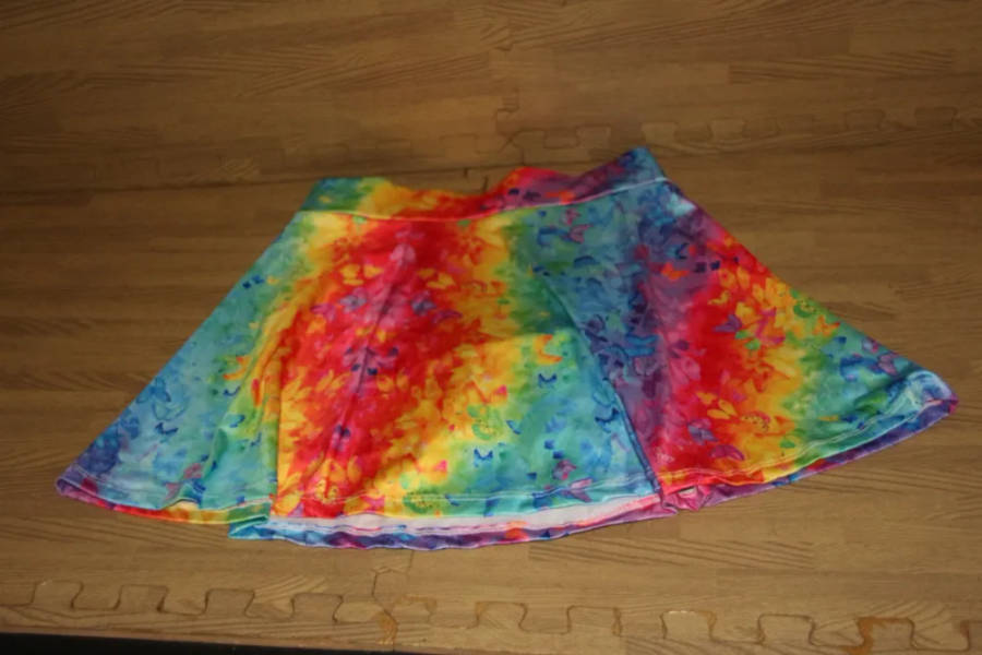 Colourful rainbow Gym Sport Skort Skirt, Size Medium (M)