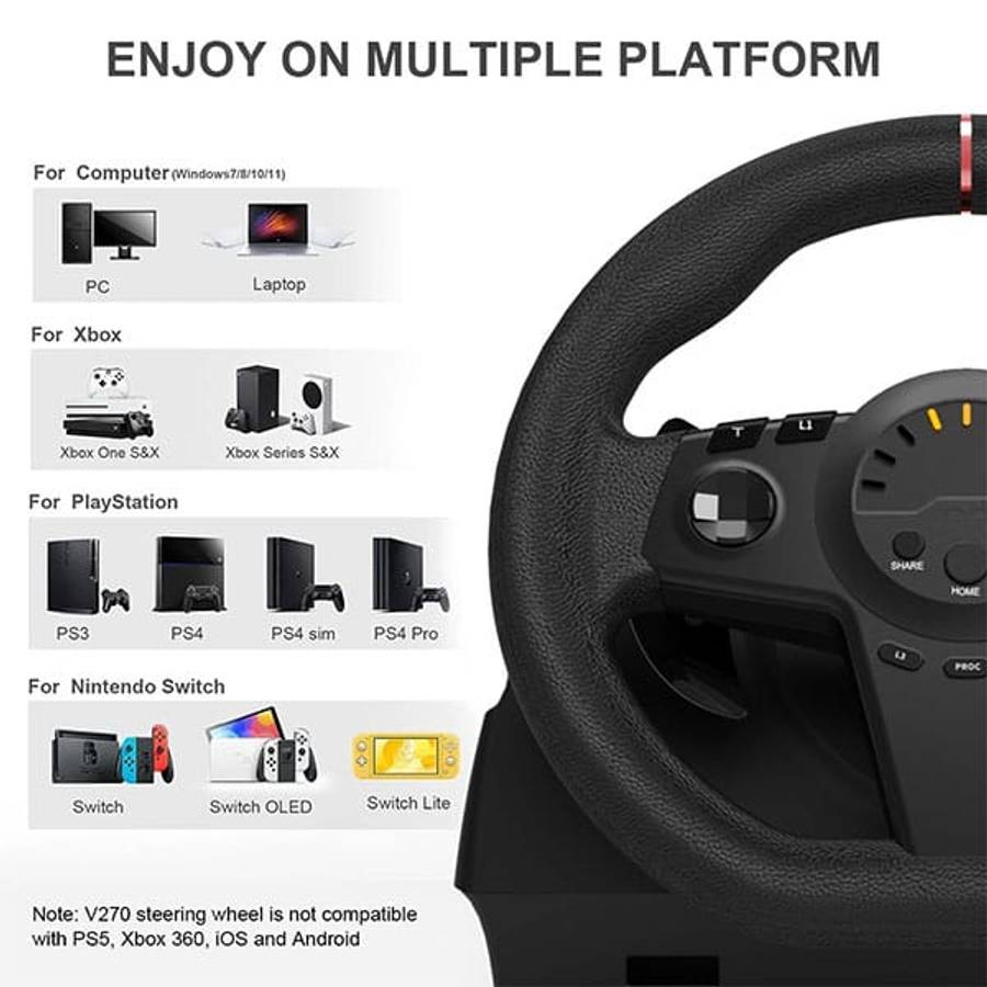 TOP Wolf Racing Game Wheel for PS4/XB1/XBS/NS/PC