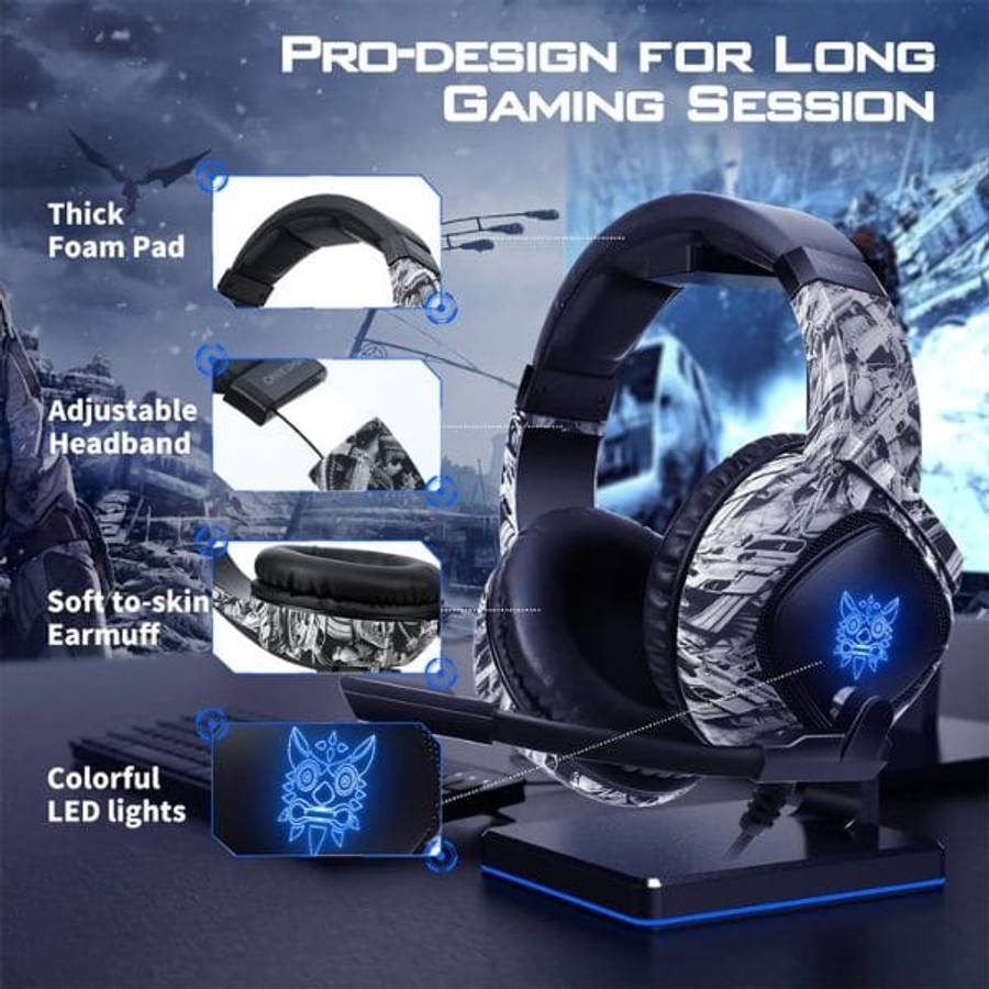 ONIKUMA K19 Gaming Headphone with RGB LED Backlight