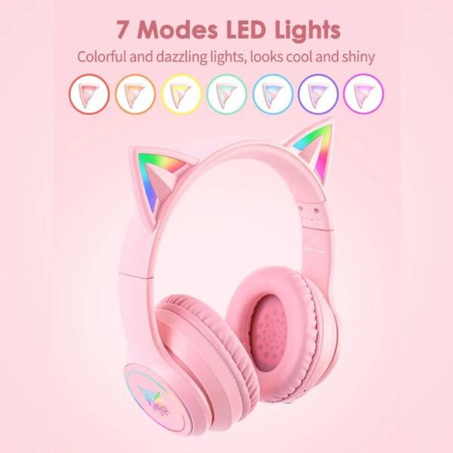 Onikuma B90 RGB Cat Ear Bluetooth 5.0 Wireless Gaming Headset