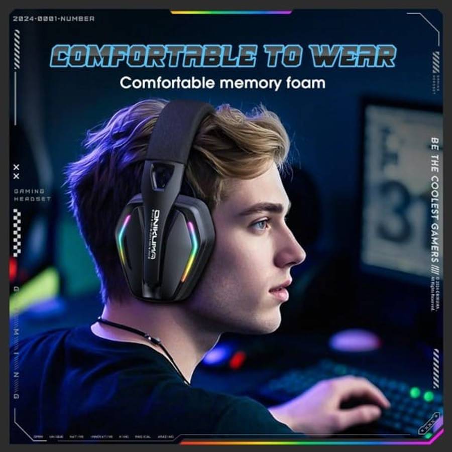 ONIKUMA GT826 Tri-Mode Wireless Gaming Headphones