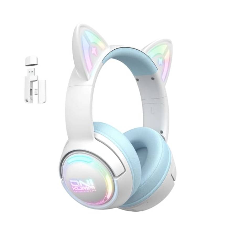 ONIKUMA GT838 Cat Ear Wireless Gaming Headset  Blue